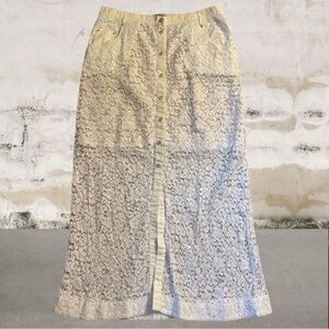 Alessandra Rich Women's Lace Maxi Skirt Made in Italy Size 48 (US 12)